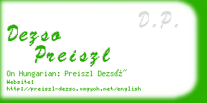 dezso preiszl business card